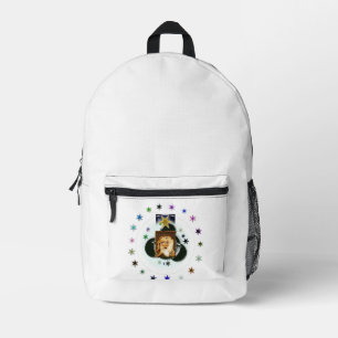 Logo  Stars Blonde Lady   Position 2  Printed Backpack