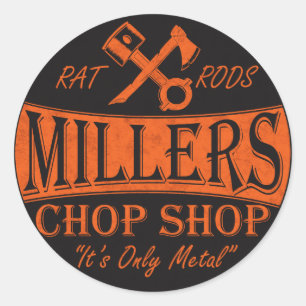 Logo Sticker in Orange and Black