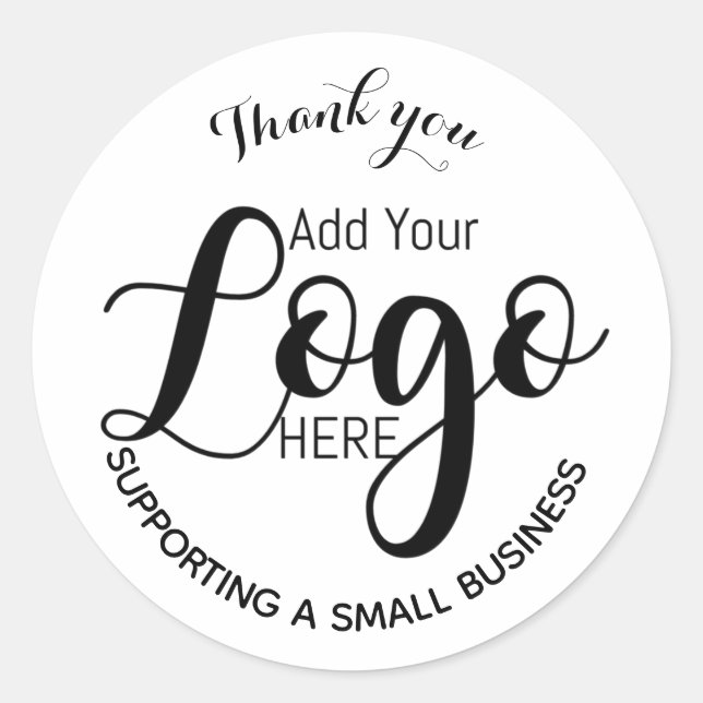 Logo sticker thank you Supporting A Small Business (Front)