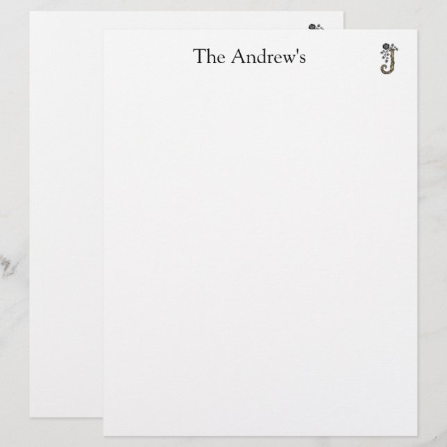 LOGO Stylish  Letter head Paper Custom Letterhead (Front/Back)