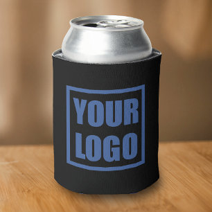 Logo Swap Template Double Sided Black Can Cooler