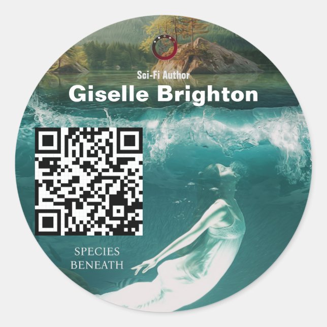 Logo Taupe Author Promotional Material  Classic Round Sticker (Front)