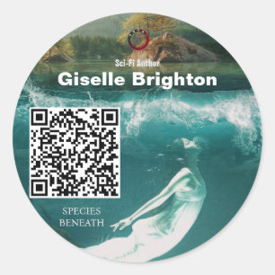 Logo Taupe Author Promotional Material  Classic Round Sticker