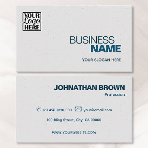 Logo Template Elegant Classic Simple Blue Grey Business Card