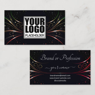 Logo Template Extravagant Colourful Luxury Flouris Business Card