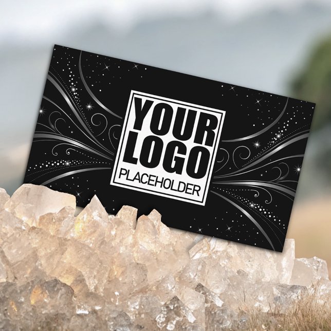 Logo Template Extravagant Silver Luxury Flourish Business Card (Creator Uploaded)