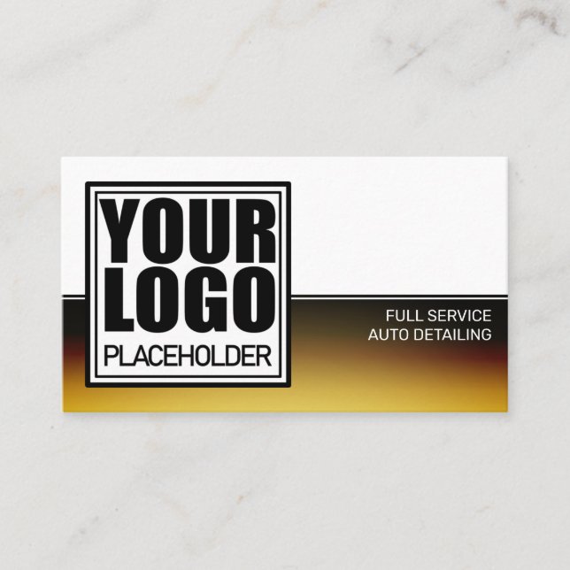 Logo Template Golden Chrome Business Card (Front)