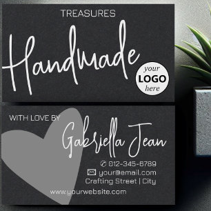 Logo Template Handmade Crafts Simple Clean Kraft Business Card