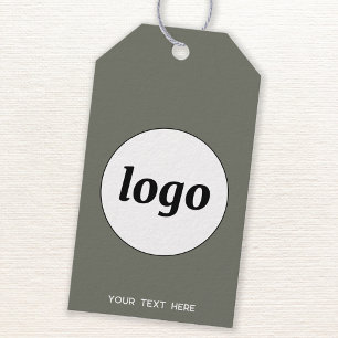 Logo Text Business Green Product Price Label Tag