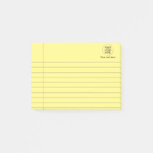 Logo Text Business Lined School Notebook Paper Post-it Notes