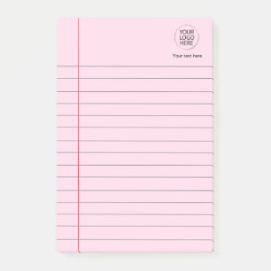 Logo Text Business Lined School Notebook Paper Post-it Notes