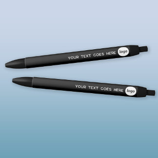 Logo Text Business Promotional Black Ink Pen