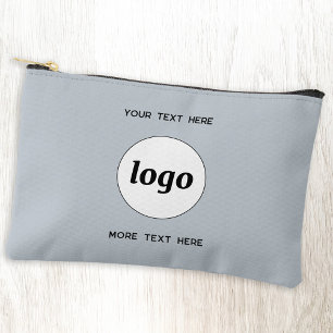 Logo Text Business Promotional Branding Blue Accessory Pouch