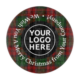LOGO & TEXT Custom Christmas Glass Cutting Board