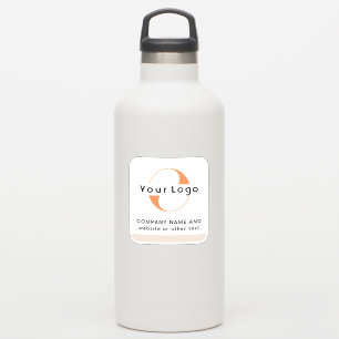 Logo & Text on Vinyl square Water Bottle Business