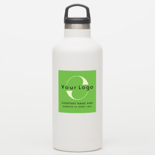 Logo & Text on Vinyl square Water Bottle Business