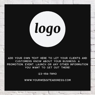 Logo Text Promotional Business Black Garden Sign