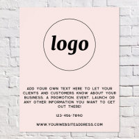 Logo Text Promotional Business Blush Pink