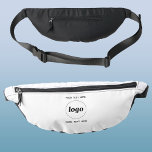 Logo Text Promotional Business Branding Bum Bags<br><div class="desc">Add your own logo and choice of text to this design.  Remove the top or lower text if you prefer.  Minimalist and professional.  Great for a promotional product for your clients and customers. Ideal for corporate events,  sports,  trade shows and sponsorship.  For other versions,  see the collection.</div>