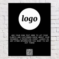Logo Text QR Code Promotional Business Black