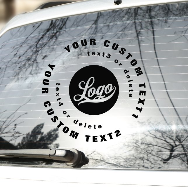 Logo Text, Vinyl circle Car Window Business Bumper (Creator Uploaded)
