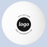 Logo Text Website Business Promotional Ping Pong Ball<br><div class="desc">Add your own logo and choice of text to this design.  Remove the top or lower text if you prefer.  Minimalist and professional.  Great for employee branding,  sponsorship,  or as a promotional product for your clients and customers.</div>