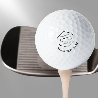 Logo Text White Background Business Promotional Golf Balls
