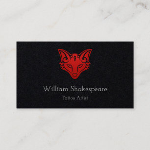 Logo Tribal Head Wolf Business Card