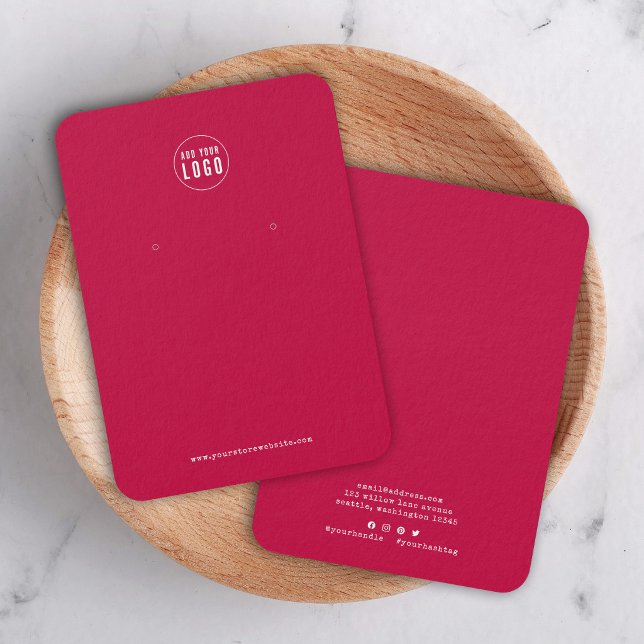 Logo Typewriter Custom Colour Earring Display Card (Creator Uploaded)