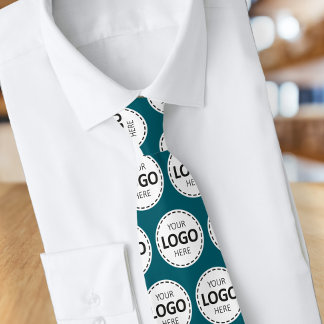Logo Upload Custom Business Teal Neck Tie