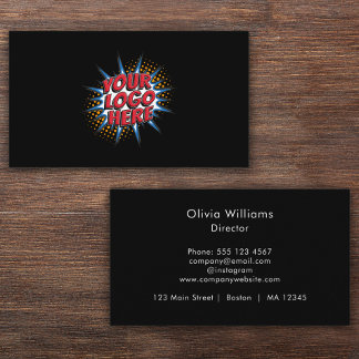 Logo Upload Modern Simple Business Card