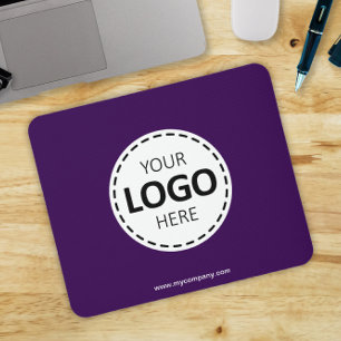 Logo Upload Modern Simple Purple Mouse Mat