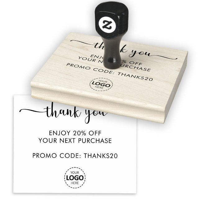 Logo Upload Thank You Custom Discount  Rubber Stamp (Creator Uploaded)