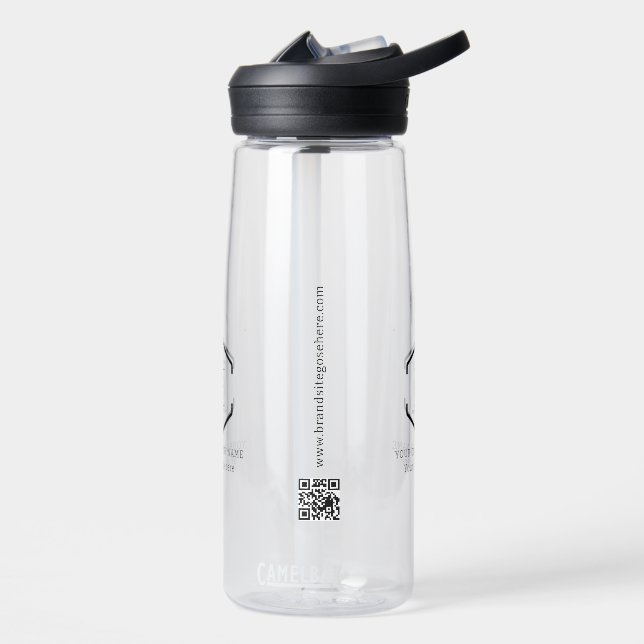 Logo Website QR Code Business Branding Promotion Water Bottle (Left)