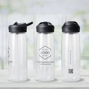 Logo Website QR code Business Promotional Water Bottle