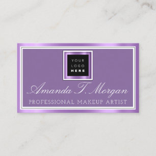 Logo Wedding Event Planner Production Purple Business Card