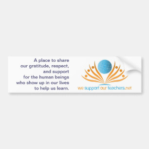 Logo--WeSupportOurTeachers.net Bumper Sticker