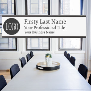 Logo White Office Door Sign Signs Name Plate