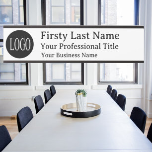 Logo White Office Door Sign Signs Name Plate