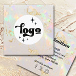 logo white opal  square business card<br><div class="desc">opal business card</div>
