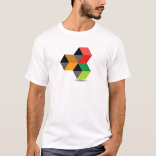 Logo with colourful cubes and shadow T-Shirt