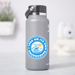 Logo with solid background Business water bottle