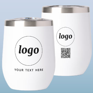 Logo With Text and QR Code Business Promotional