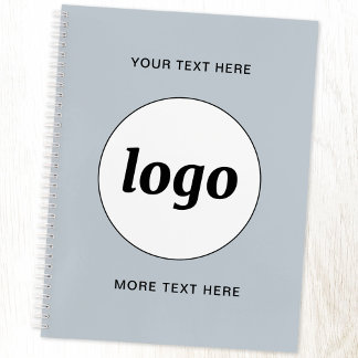 Logo with Text and QR Code Promotional Business Notebook