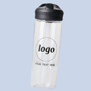 Logo with Text Business Branding Promotional Water Bottle
