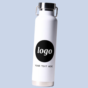 Logo with Text Business Branding Promotional Water Bottle