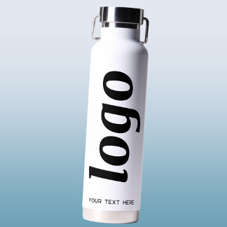 Logo with Text Business Branding Promotional Water Bottle