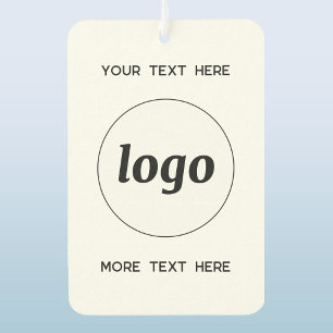 Logo With Text Business Promotional Car Air Freshener