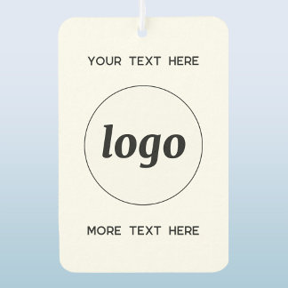 Logo With Text Business Promotional Car Air Freshener