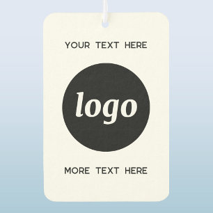 Logo With Text Business Promotional Car Air Freshener